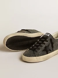 Women’s Super-Star black Swarovski crystals with suede star