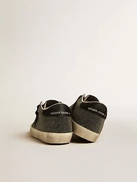 Women’s Super-Star black Swarovski crystals with suede star