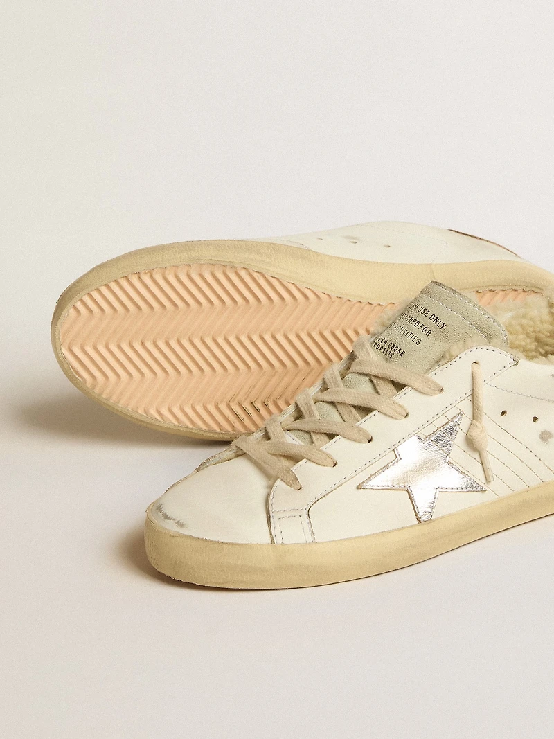 Super-Star with silver leather star and crocodile-print heel tab