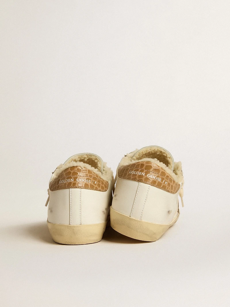 Super-Star with silver leather star and crocodile-print heel tab