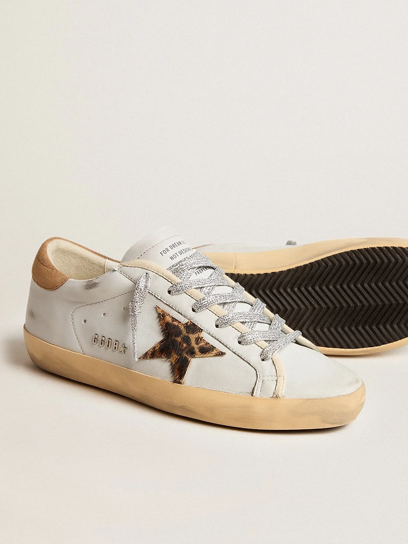 Women's Super-Star nappa leather with pony skin star and suede heel tab
