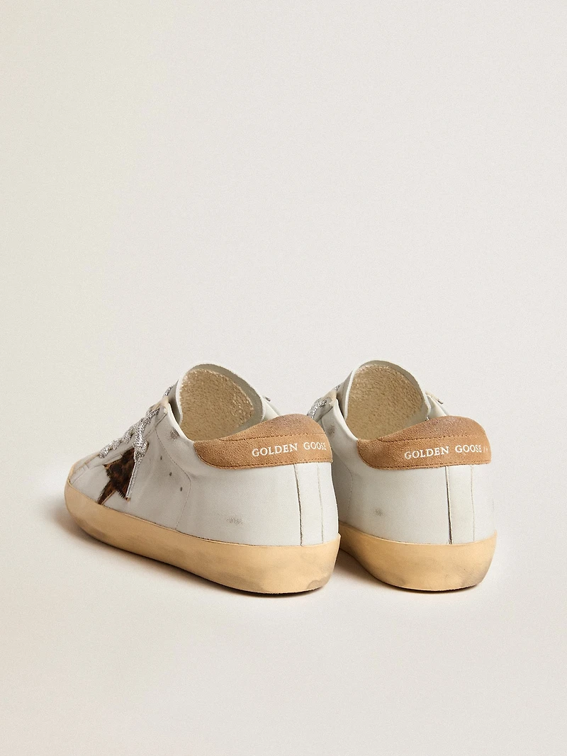 Women's Super-Star nappa leather with pony skin star and suede heel tab