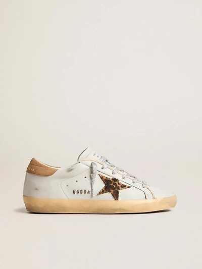 Women's Super-Star nappa leather with pony skin star and suede heel tab