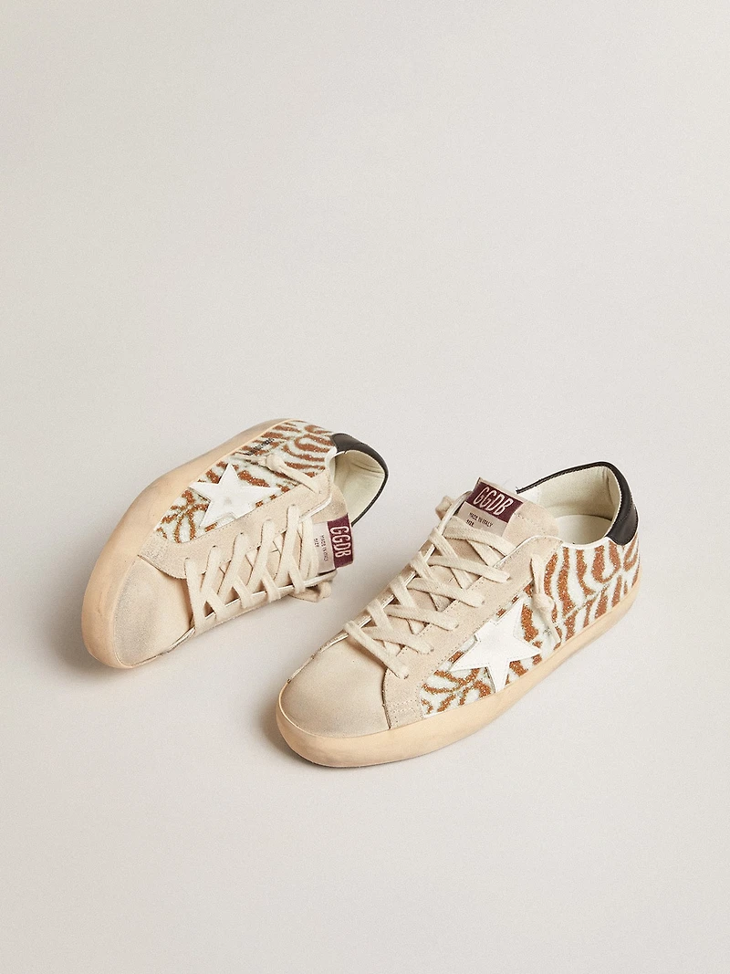 Super-Star LTD zebra-effect Swarovski with a white leather star