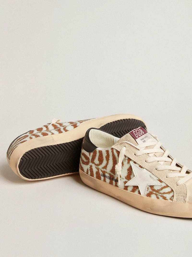 Super-Star LTD zebra-effect Swarovski with a white leather star