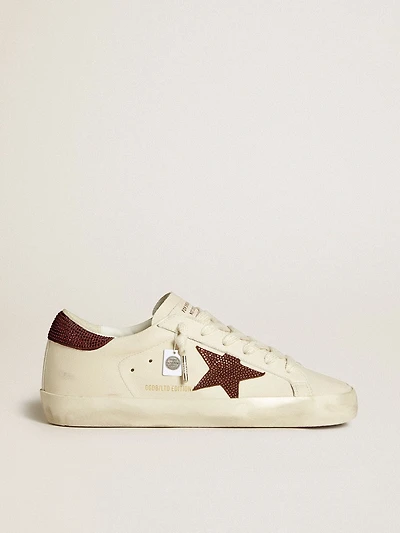 Women’s Super-Star with suede star and heel tab Swarovski crystals