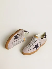 Women’s Super-Star LTD lilac suede with midnight blue star and heel tab