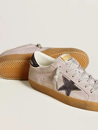 Women’s Super-Star LTD lilac suede with midnight blue star and heel tab