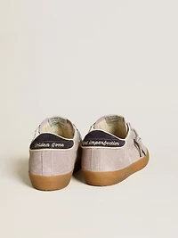 Women’s Super-Star LTD lilac suede with midnight blue star and heel tab
