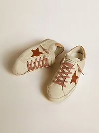 Women’s Super-Star with leather star and crocodile-print heel tab