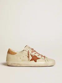 Women’s Super-Star with leather star and crocodile-print heel tab