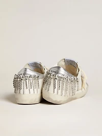 Super-Star LTD with suede star and leather heel tab with crystals