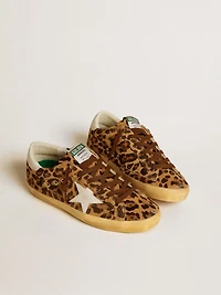 Women’s Super-Star LTD leopard-print pony skin with leather star and heel tab