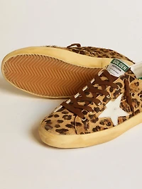 Women’s Super-Star LTD leopard-print pony skin with leather star and heel tab