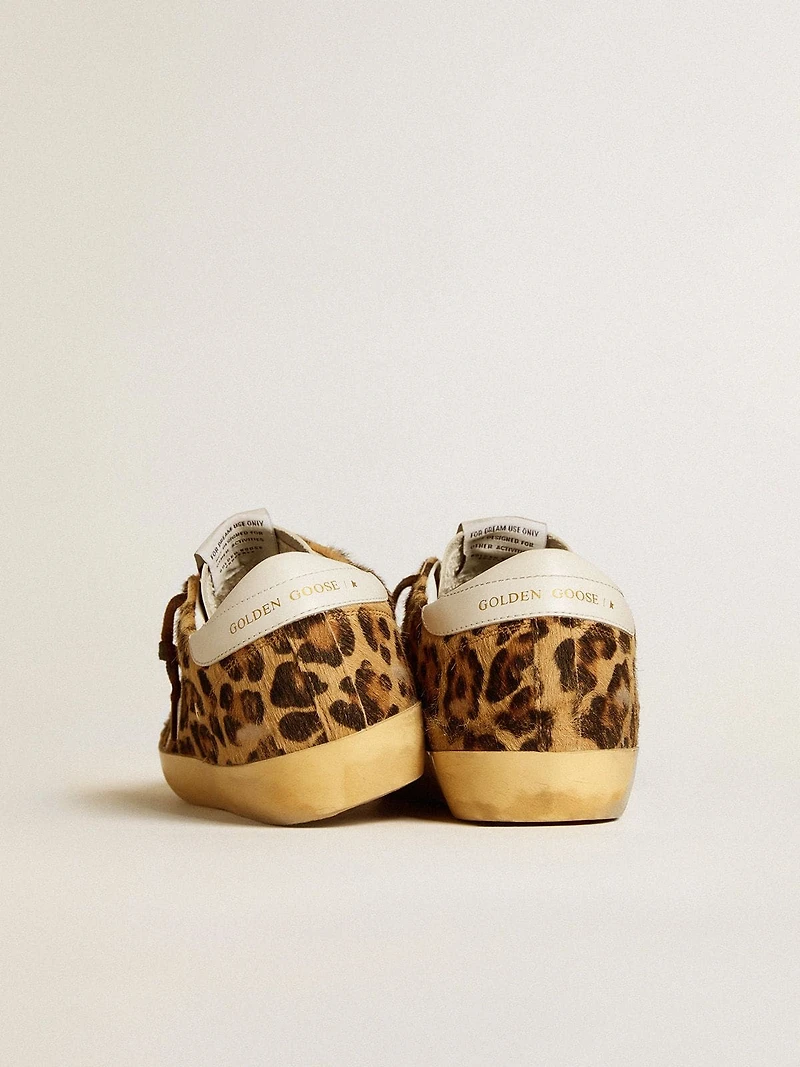 Women’s Super-Star LTD leopard-print pony skin with leather star and heel tab