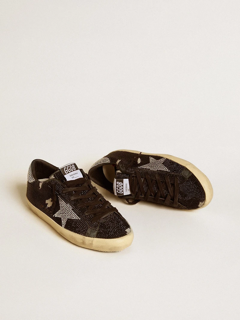 Women's Super-Star suede and Swarovski crystals with silver star