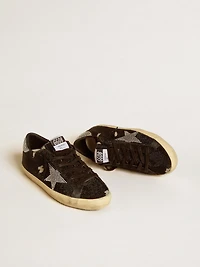 Women's Super-Star suede and Swarovski crystals with silver star