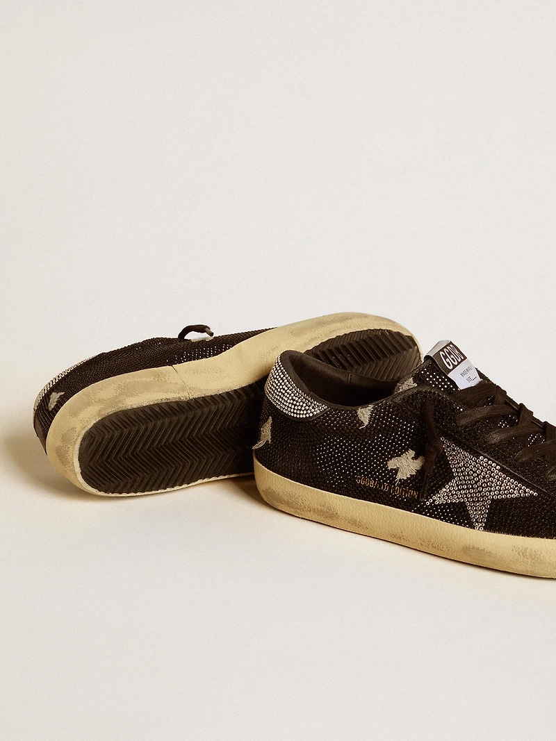 Women's Super-Star suede and Swarovski crystals with silver star