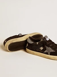 Women's Super-Star suede and Swarovski crystals with silver star