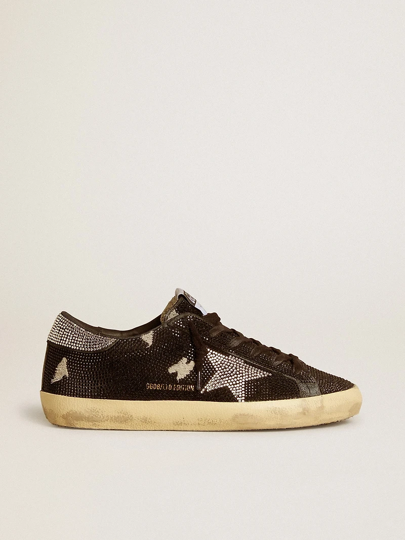 Women's Super-Star suede and Swarovski crystals with silver star