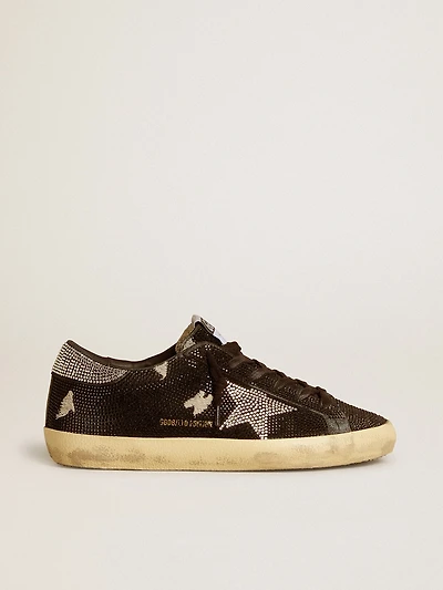 Women's Super-Star suede and Swarovski crystals with silver star