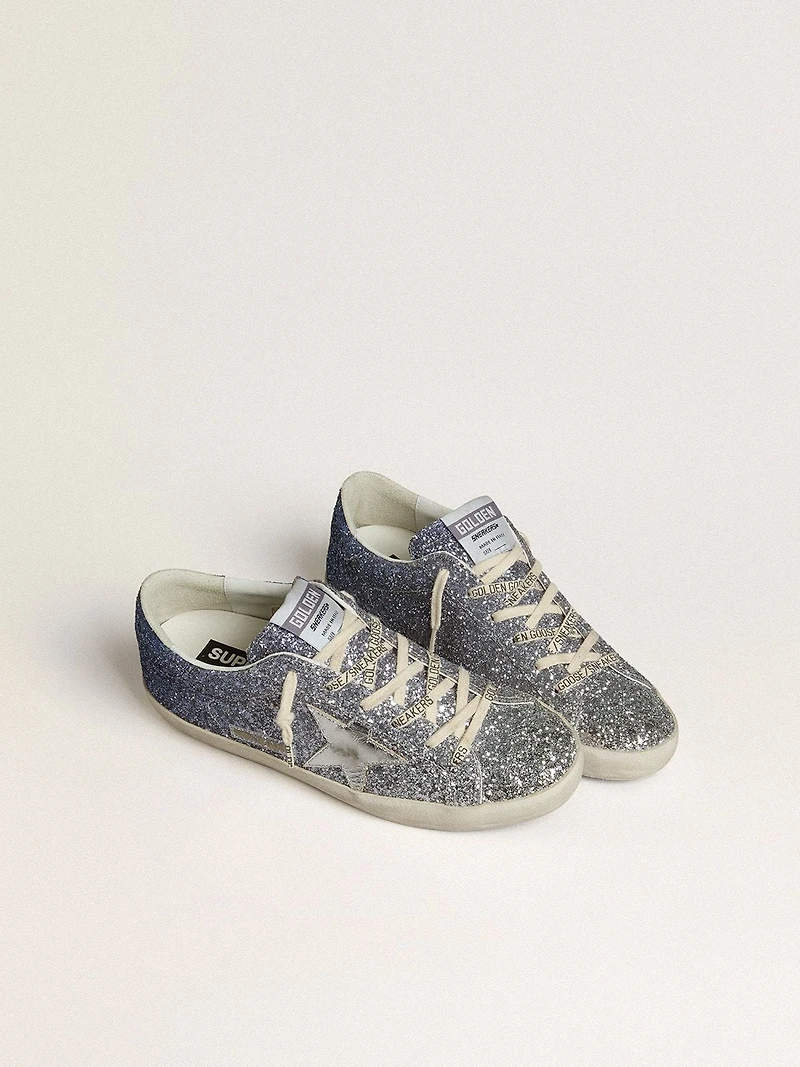 Super-Star LTD multicolor glitter with silver metallic leather star