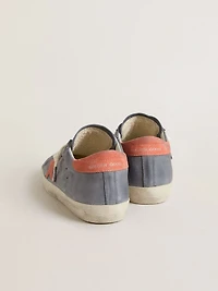 Women's Super star blue nubuck with pink suede and heel tab