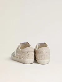 Women's Super-Star LTD suede with Swarovski crystals and ice-gray leather star