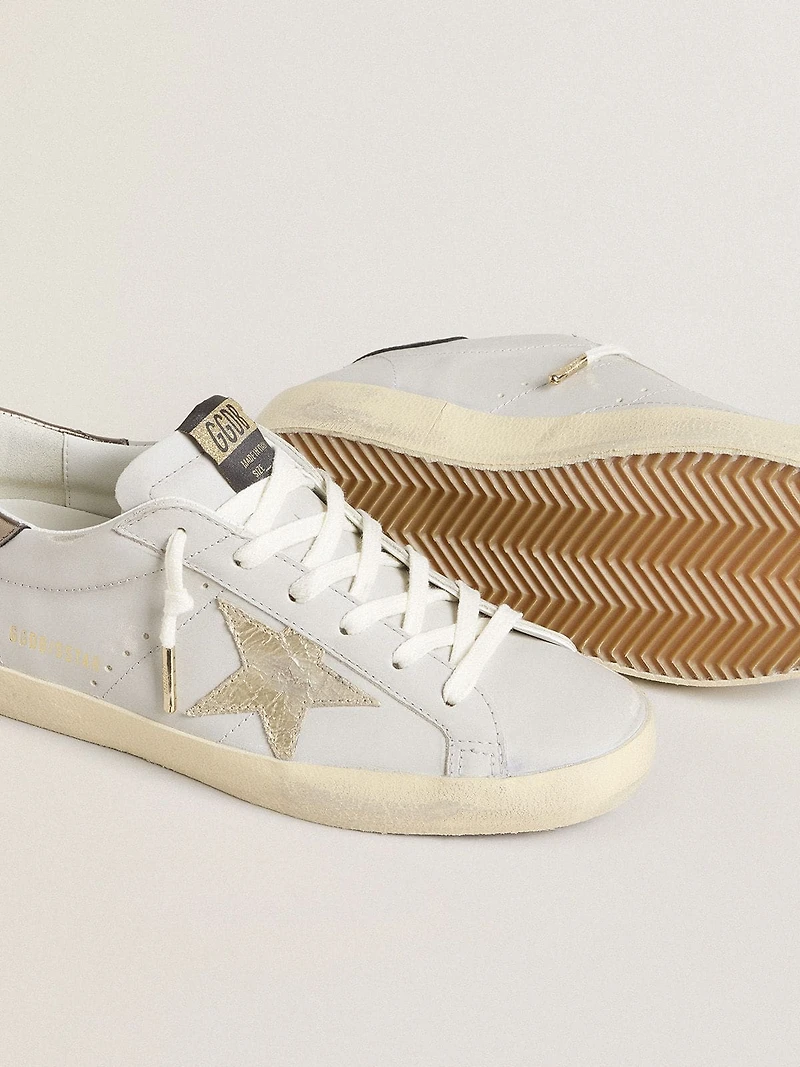 Super-Star with crackle leather star and metallic foiled heel tab