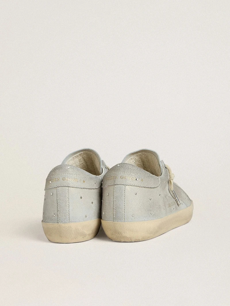 Women's Super-Star LTD platinum suede and Swarovski crystals with star