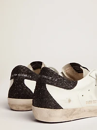 Women’s Super-Star nappa leather with gold glitter star and black heel tab
