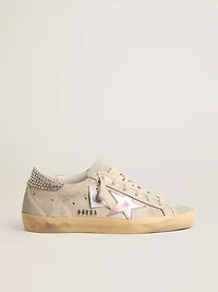 Super-Star LTD in ecru with Swarovski crystal heel tab