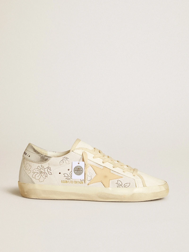 Women's Super-Star LTD with Swarovski crystals and smoke gray leather star