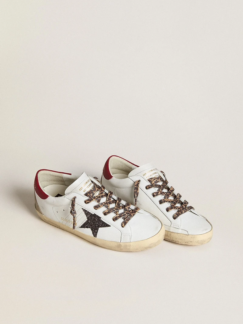 Women's Super-Star nappa with glitter star and red heel tab