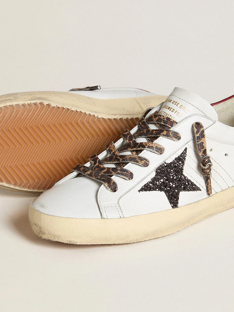 Women's Super-Star nappa with glitter star and red heel tab