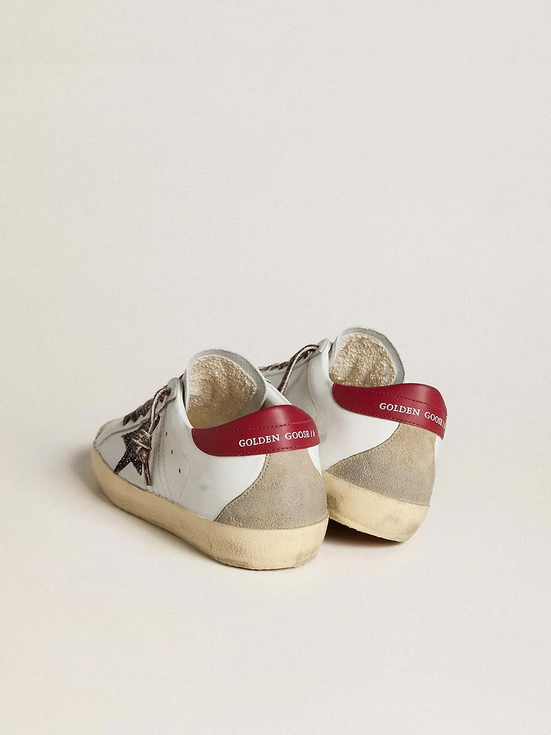 Women's Super-Star nappa with glitter star and red heel tab