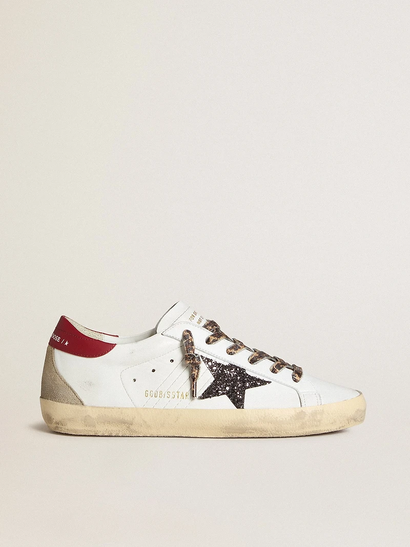 Women's Super-Star nappa with glitter star and red heel tab
