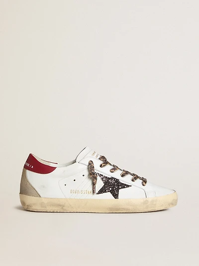 Women's Super-Star nappa with glitter star and red heel tab
