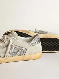 Women's Super-Star silver glitter with ice-gray star and inserts