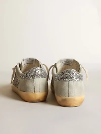Women's Super-Star silver glitter with ice-gray star and inserts