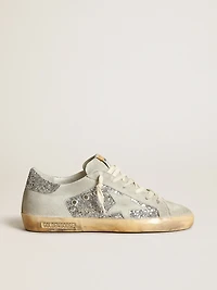 Women's Super-Star silver glitter with ice-gray star and inserts