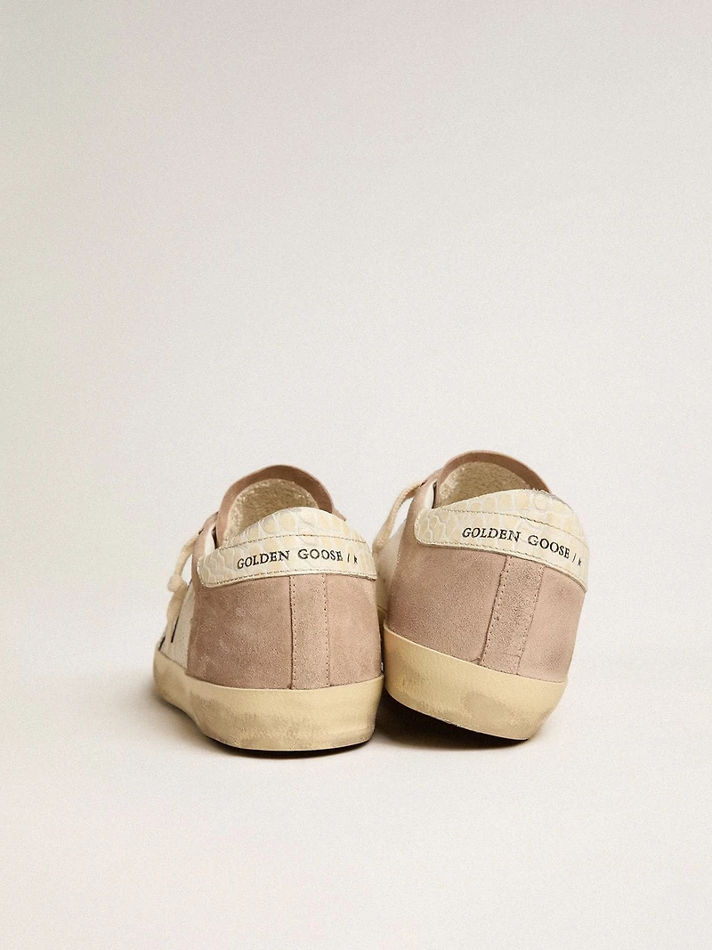 Women’s Super-Star sneakers pink suede with silver metallic leather star