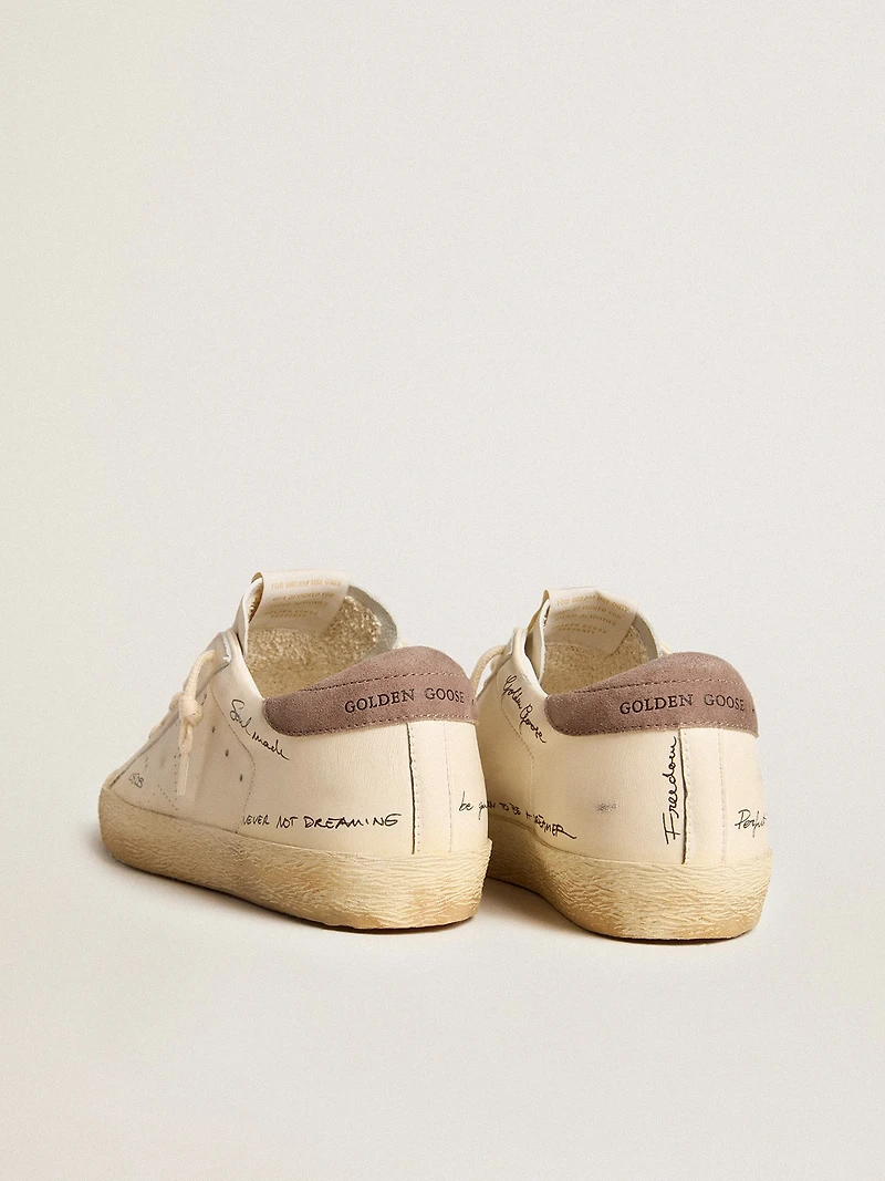 Women's Super-Star nappa leather with perforated star and suede heel tab
