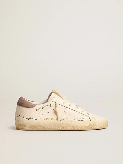 Women's Super-Star nappa leather with perforated star and suede heel tab