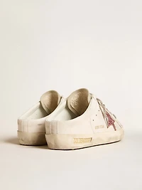 Bio-based Super-Star Sabot with pink glitter star and suede toe