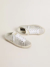 Women’s Super-Star Sabot LTD with gray suede star and Swarovski crystals
