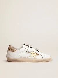 Women's Old School with gold star in laminated leather