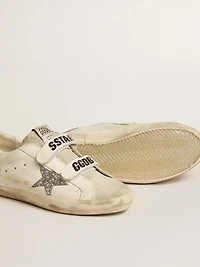 Women’s Old School with silver glitter star and ice-gray suede tongue