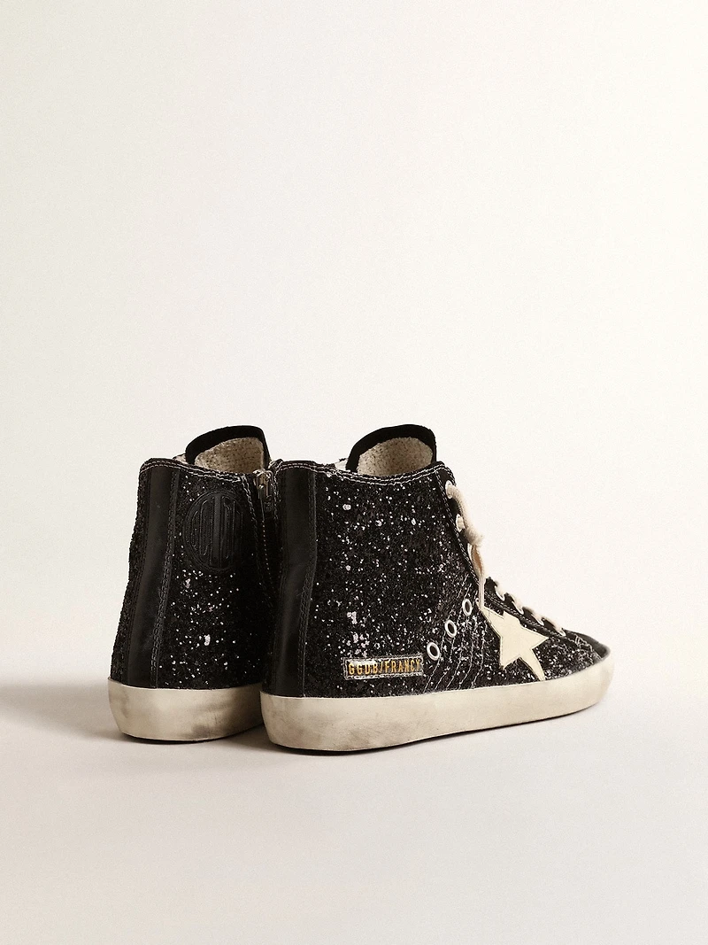 Francy Penstar LTD glitter with ivory star and black heel tab