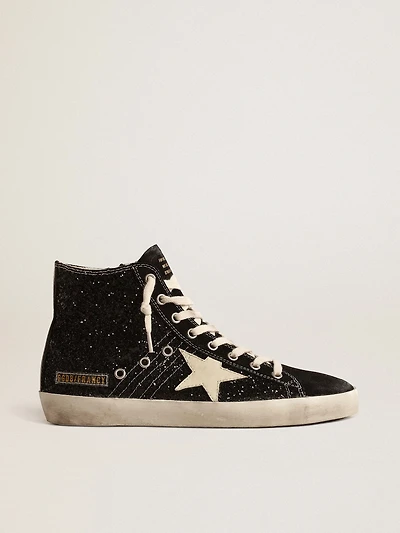 Francy Penstar LTD glitter with ivory star and black heel tab